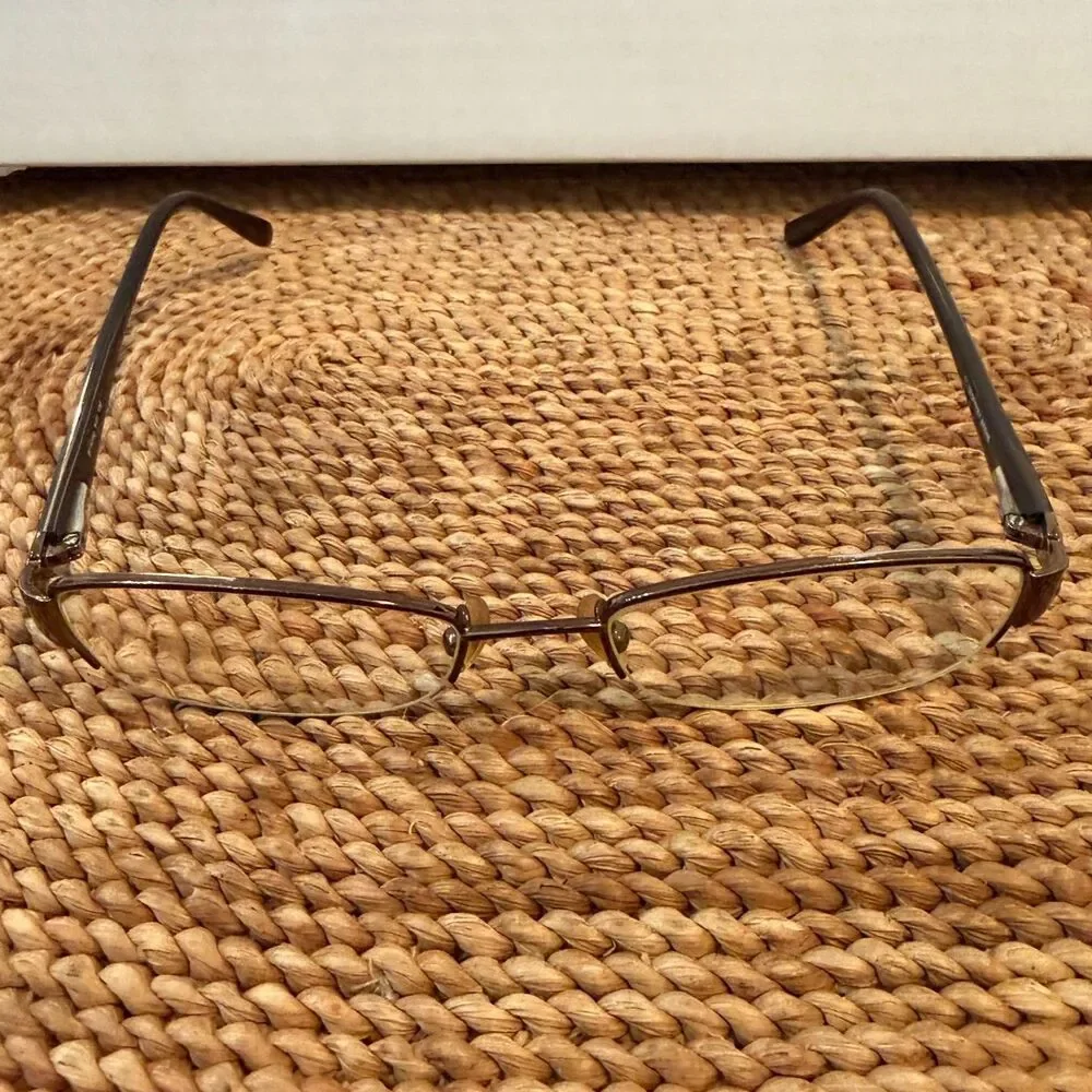 Geoffrey Beene Ertting 9xN1 135 Eyeglass Frames Bronze Brown w/ Case